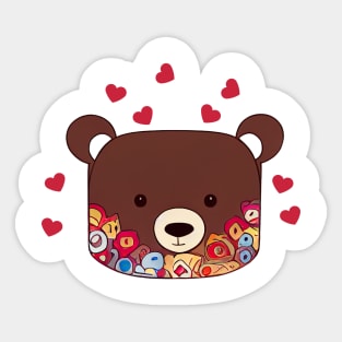 Cute Love Bear Sticker